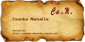 Csonka Manuéla névjegykártya