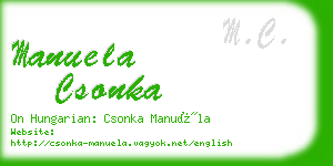 manuela csonka business card